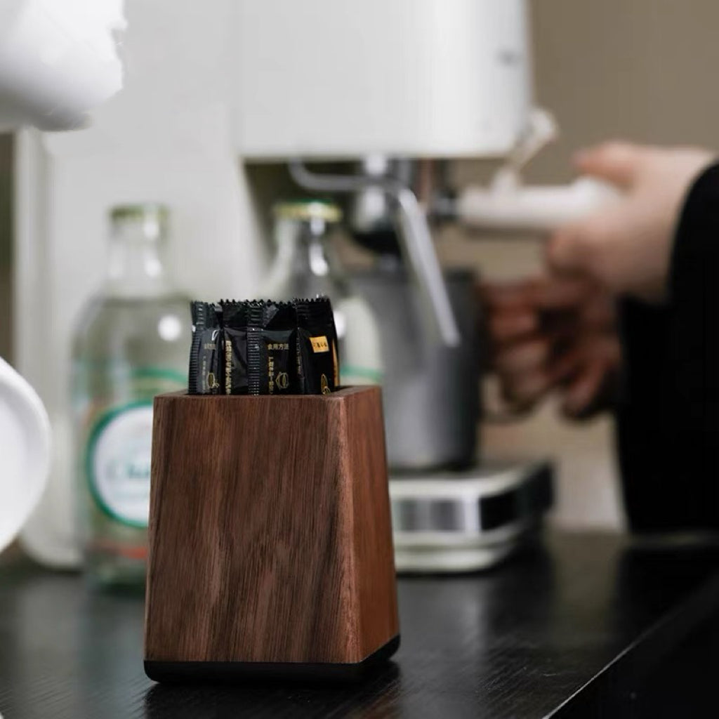 無垢ウォールナット製コーヒースティック収納ボックス | Walnut Addicted