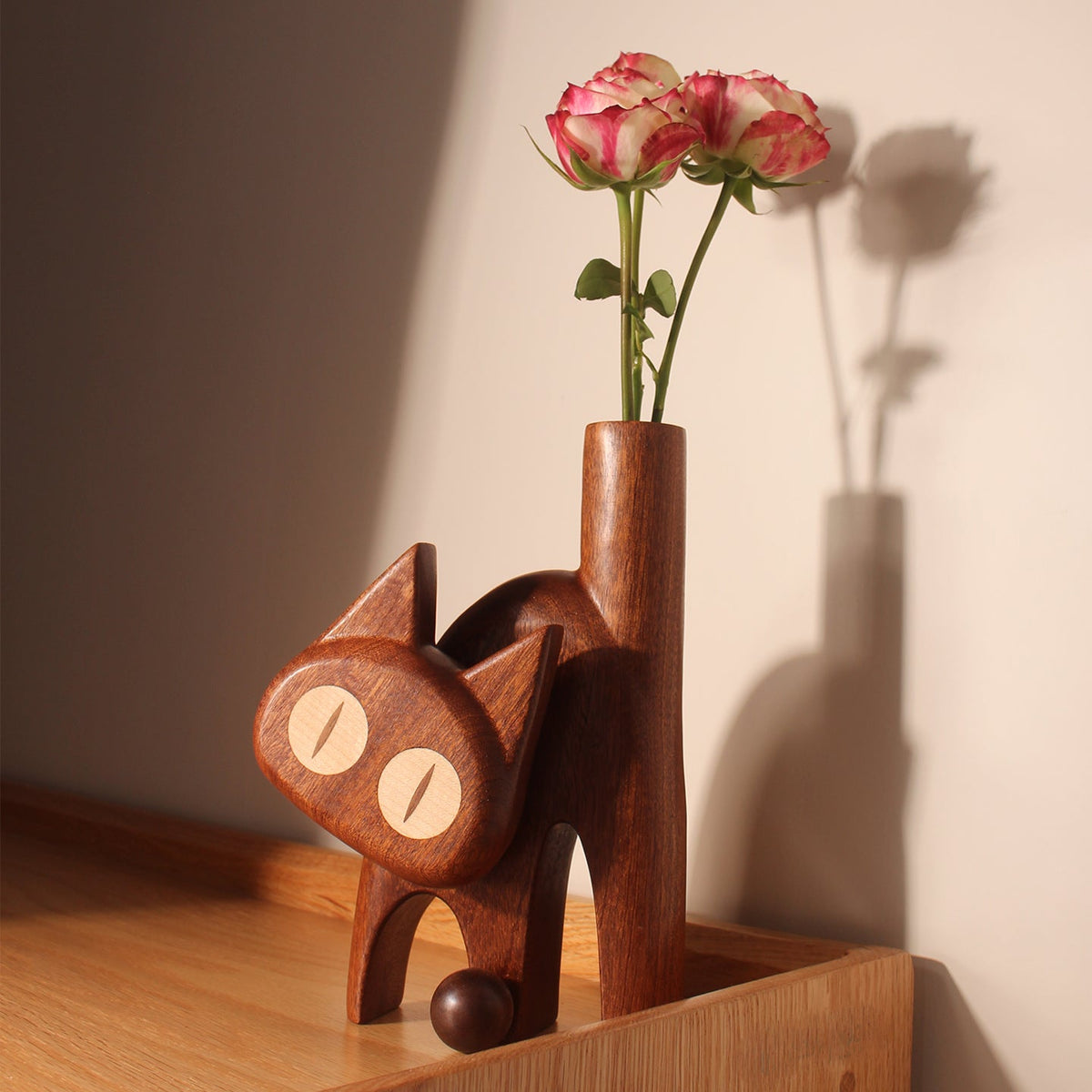 Solid Wood Flower Vases