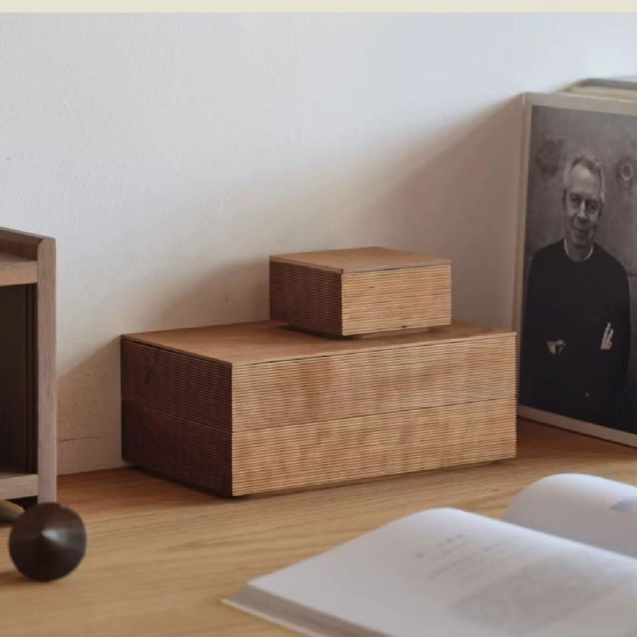 Linea Minimalist Desktop Wooden Storage Box