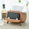 Hippo Walnut Tissue Box