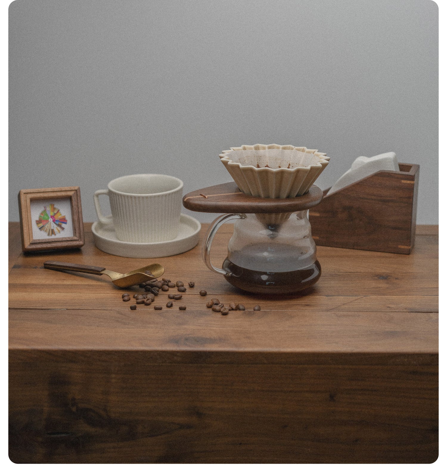 Mori Holzständer für Pour-Over-Kaffeefilter für V60-Filter