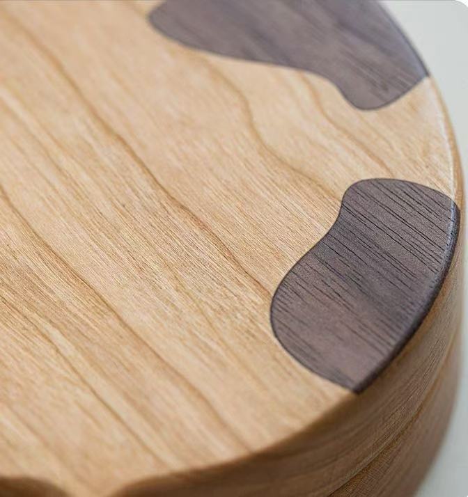 Spotted Cat Walnut Jewelry Organizer Box