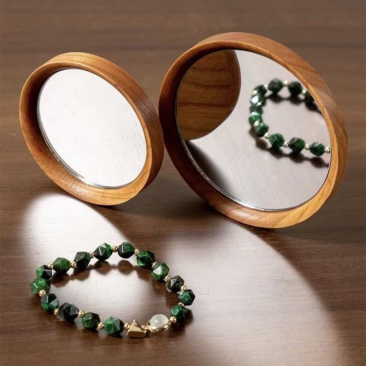 Touch-ups Compact Wooden Mirror