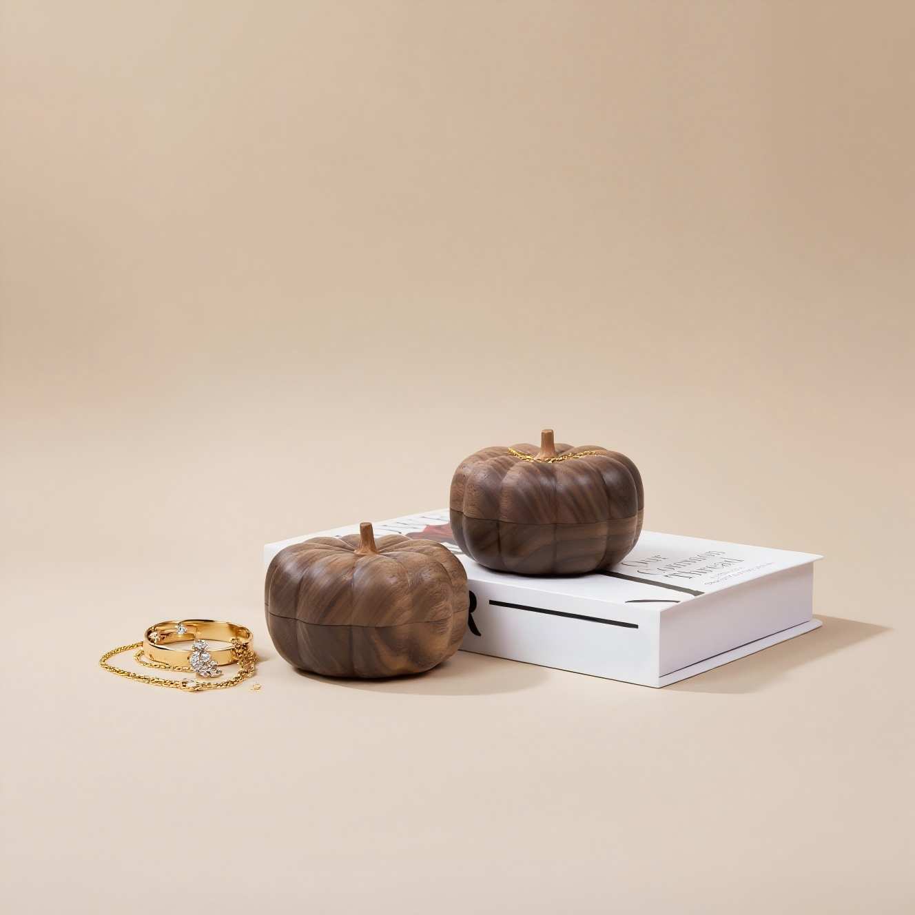Pumpkin Walnut Jewelry Box
