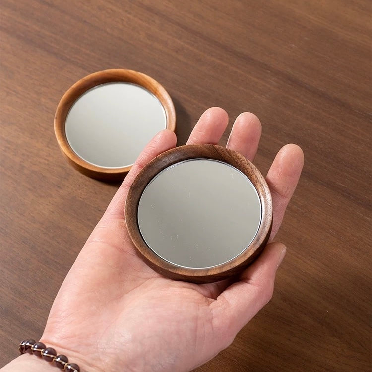 Touch-ups Compact Wooden Mirror