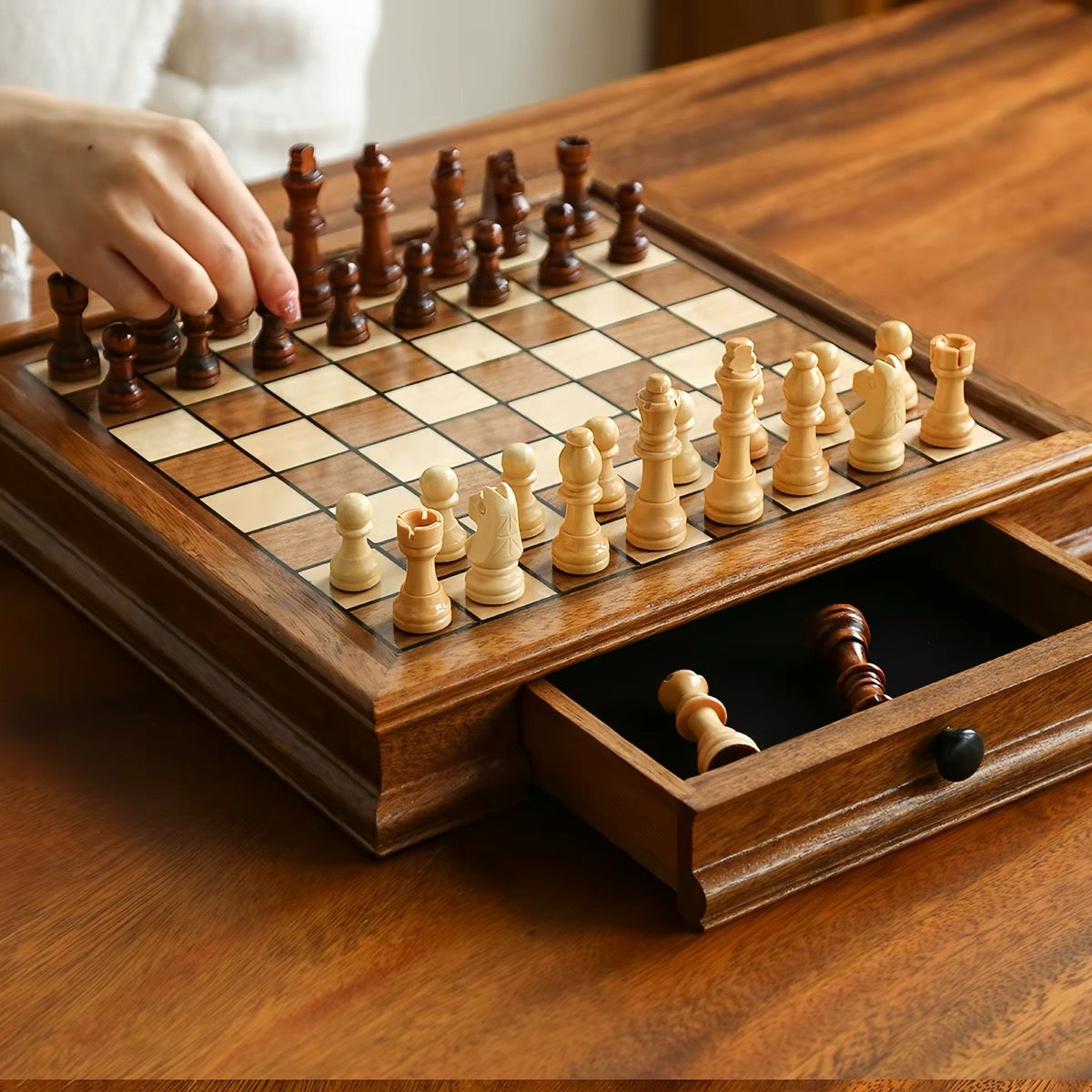 Kairo Walnut Chess Set Storage Box