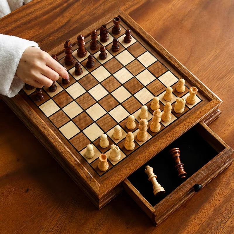 Kairo Walnut Chess Set Storage Box
