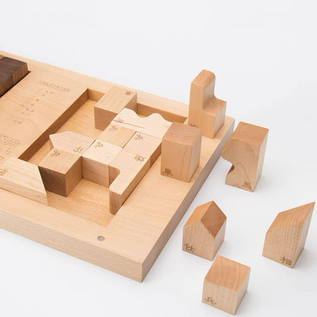 Solis Wooden Xiangqi Puzzle Chess Set
