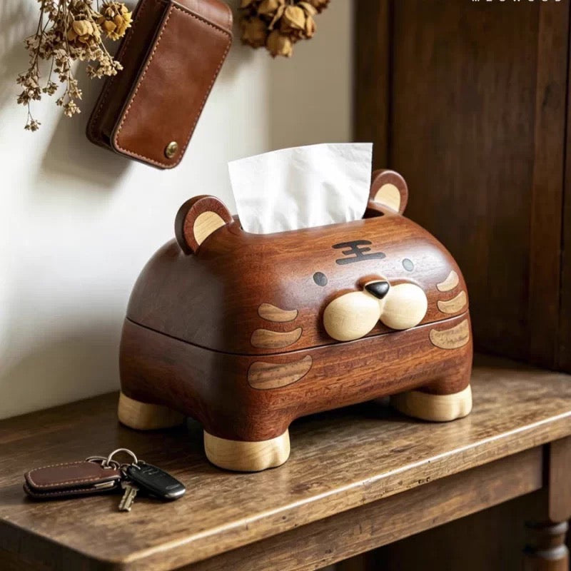 Bomo Wooden Animal Tissue Box