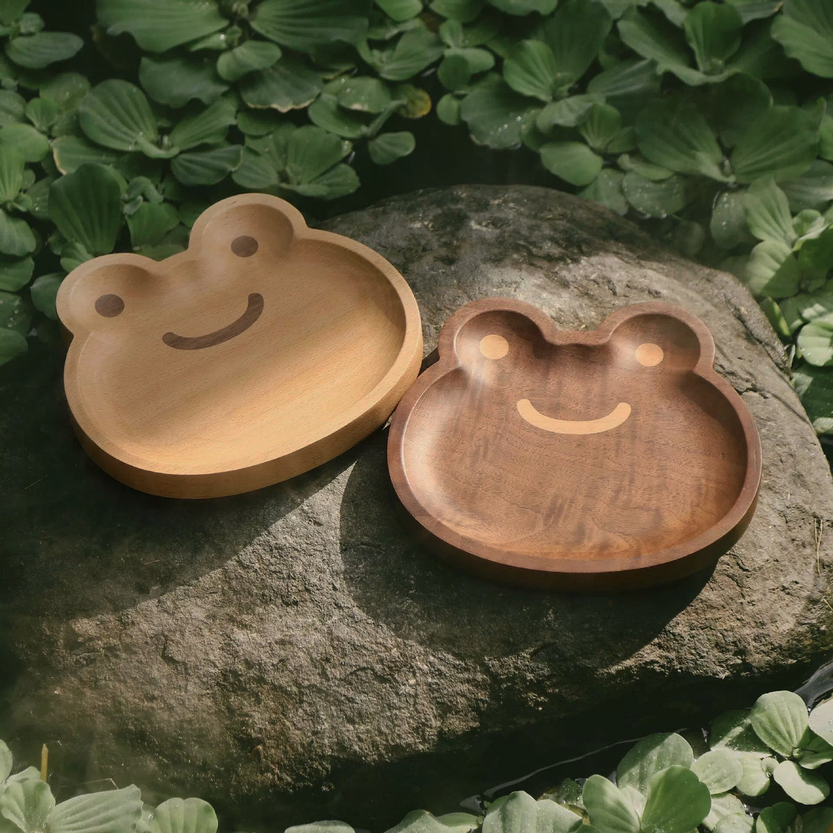 Adorable Walnut Storage Tray with Lamb Pattern