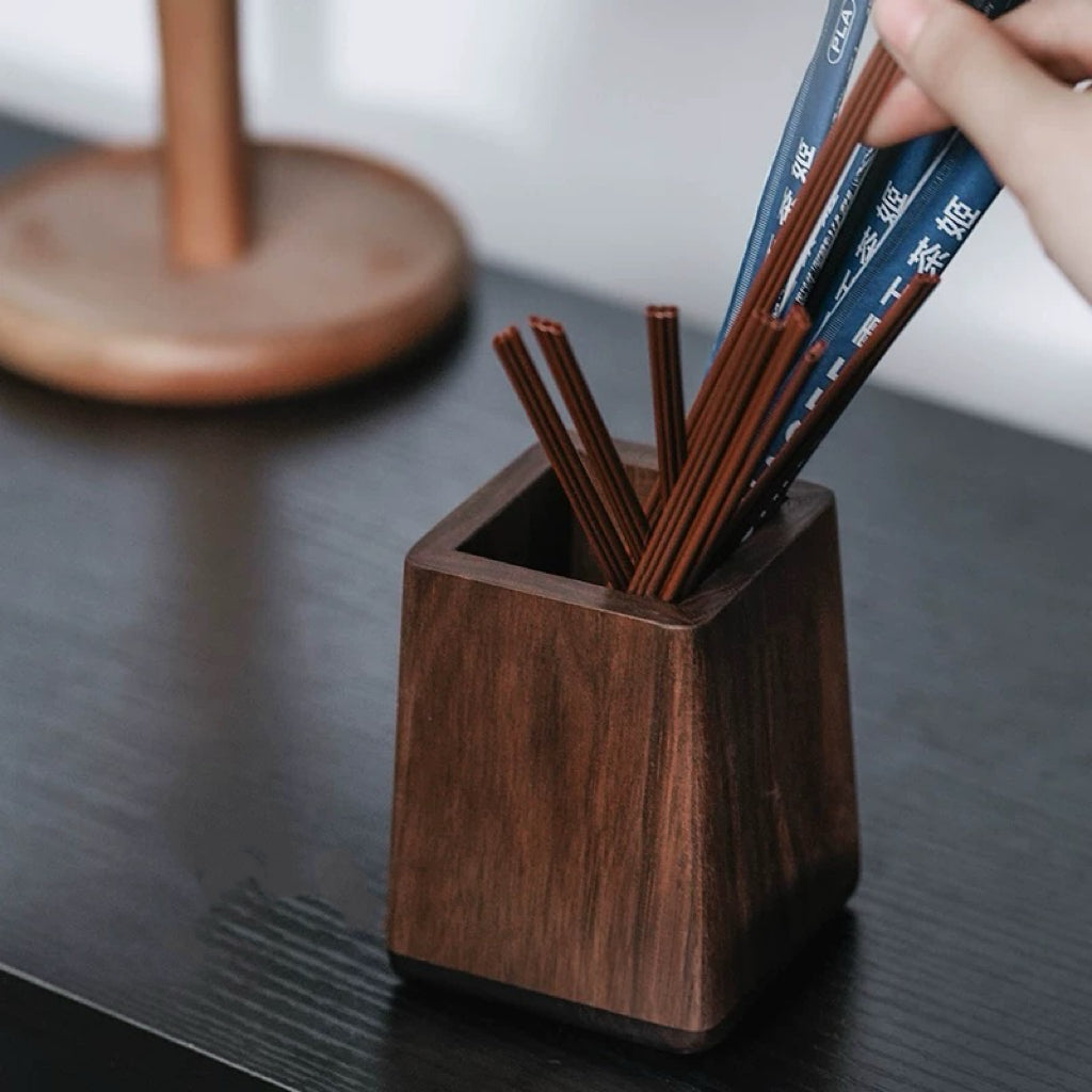 無垢ウォールナット製コーヒースティック収納ボックス | Walnut Addicted