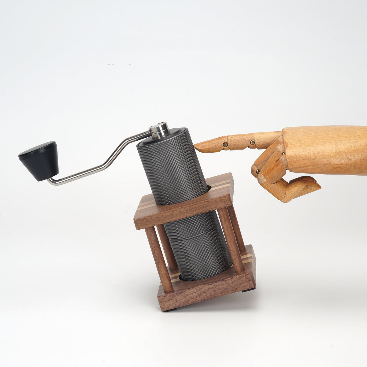 Black Walnut Coffee Grinder Stand