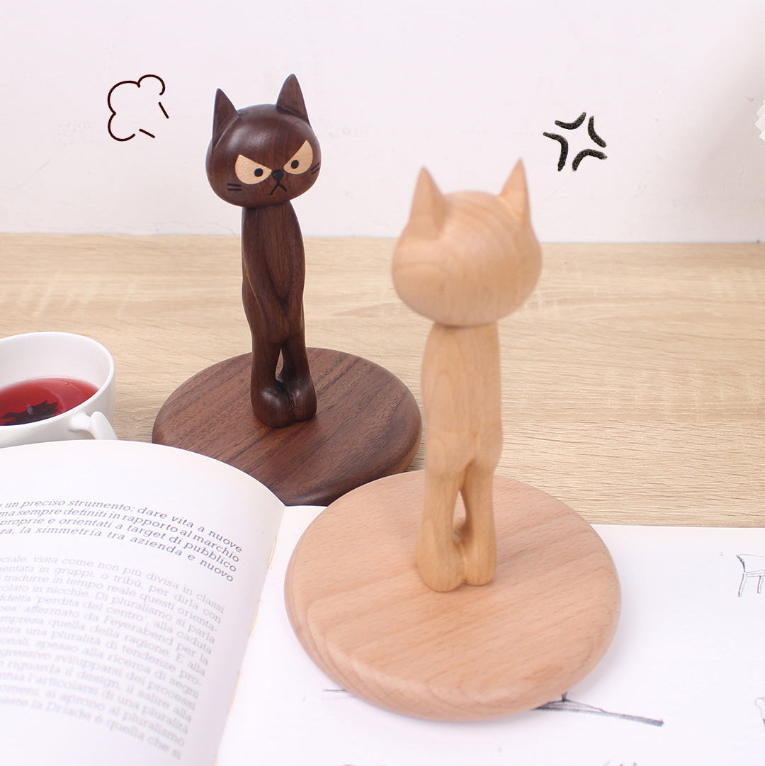 Black Walnut Standing Paper Tissue Organizer