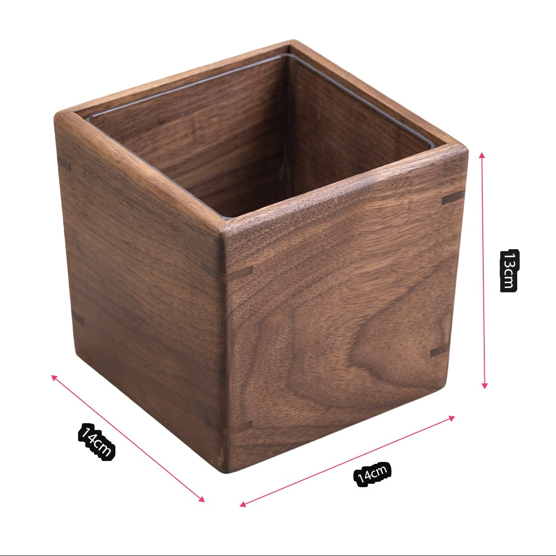 Black Walnut Trash Container