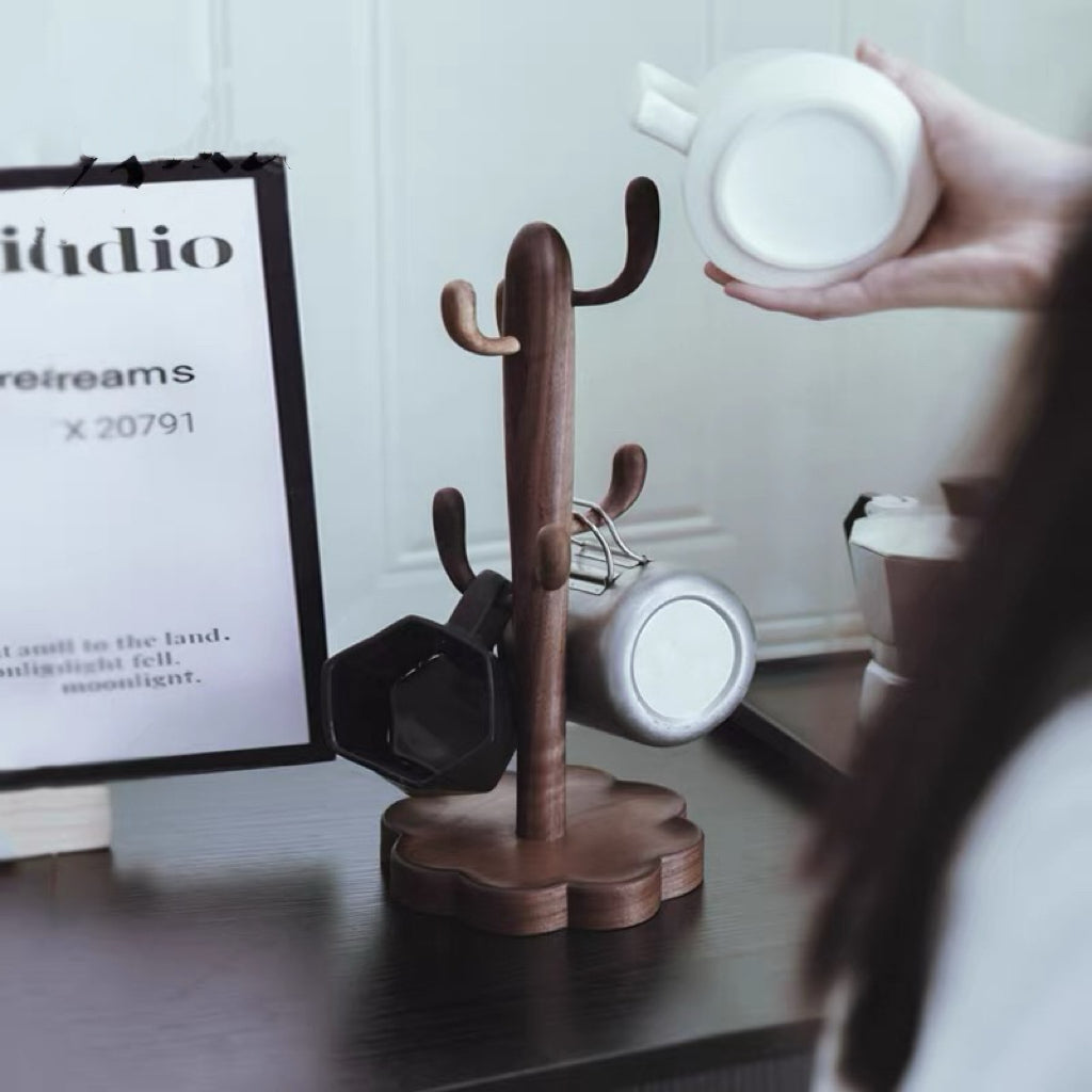 Cactus Petal Wooden Cup Holder