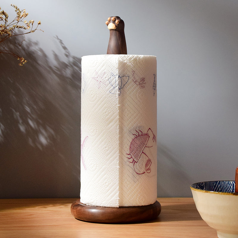 Cat Paw Wooden Tissue Holder for Home