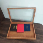 Clarion natural walnut organizer for home office