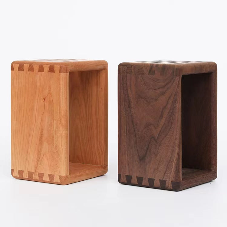 Cleave Solid Wood Knife Block with chef’s knives