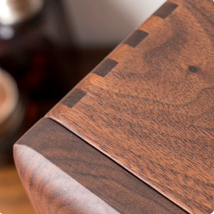 Creative Suitcase Solid Wood Jewelry Box displaying necklaces