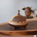 Creative Wooden Spaceship Baby Tooth & Hair Keepsake Box