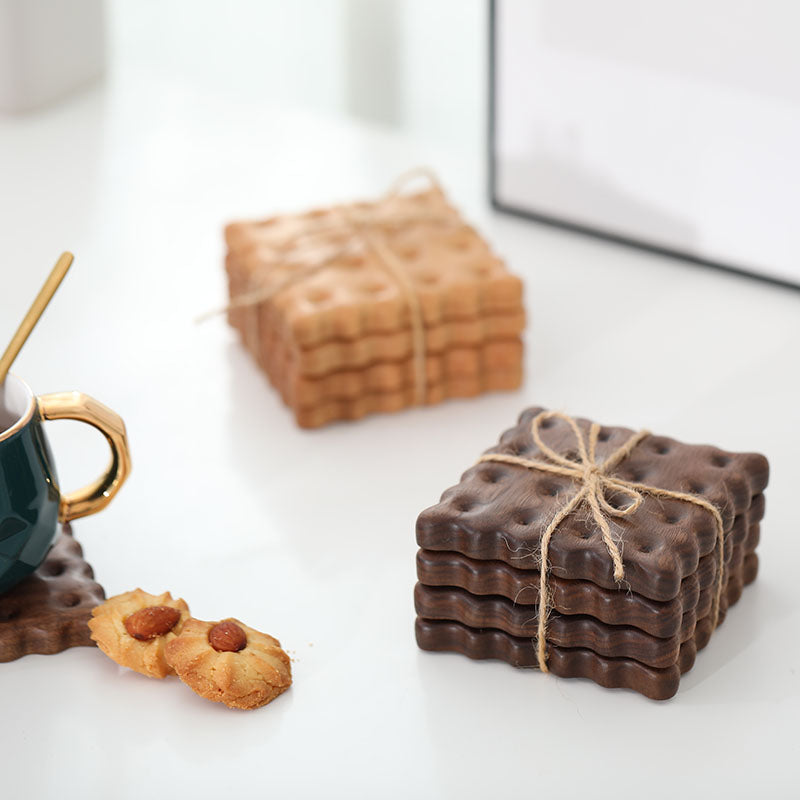 Crunchy Biscuit Coaster Set (4pcs)