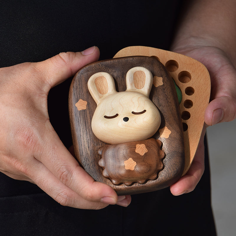 Cute Bunny Wooden Baby Tooth & Hair Keepsake Box