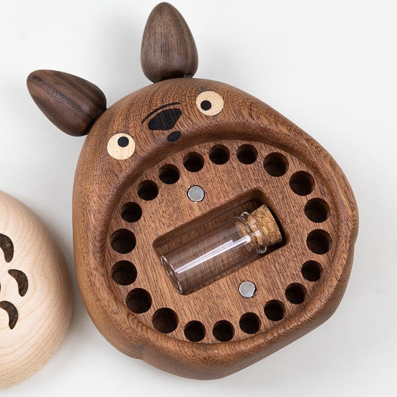 Cute Totoro Wooden Baby Tooth Keepsake Box