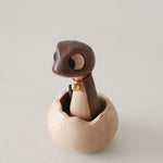 Cute Walnut Wood Snake Fridge Magnet