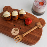 Cute bear-inspired wooden serving board