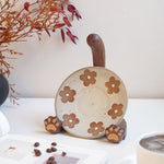 Decorative Black Walnut Cat Plate Stand