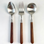 Elegant Walnut Wood Handle Western Tableware Set – Spoon & Fork