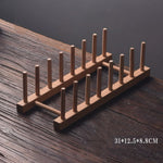 Elegant wood CD display rack with modern style