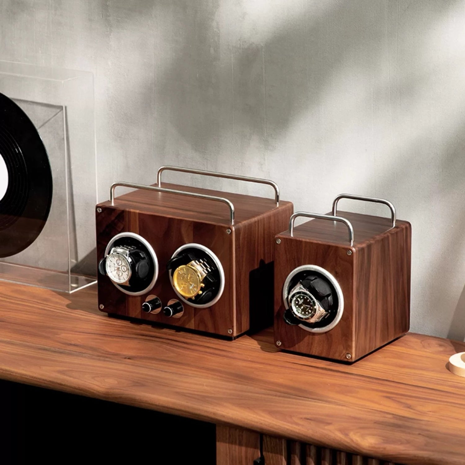 Geek black walnut automatic watch winder
