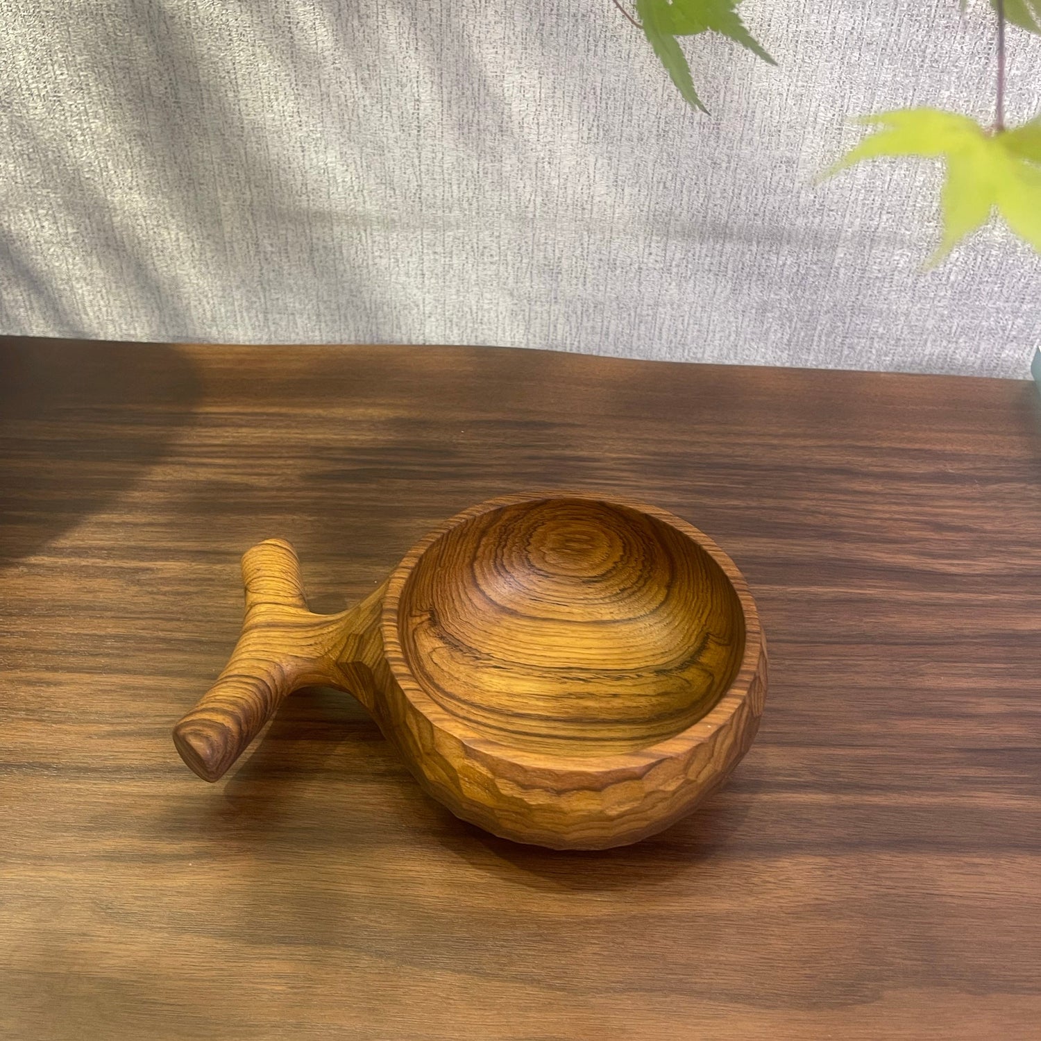 Handcrafted Burmese Teak Wooden Salad Bowl - Branch