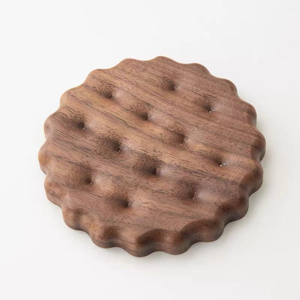 Handmade Black Walnut Cookie Coaster Set (4pcs)