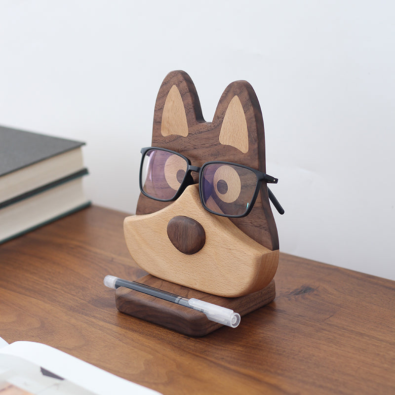 Handmade Wooden Desk Organizer for Eyeglasses