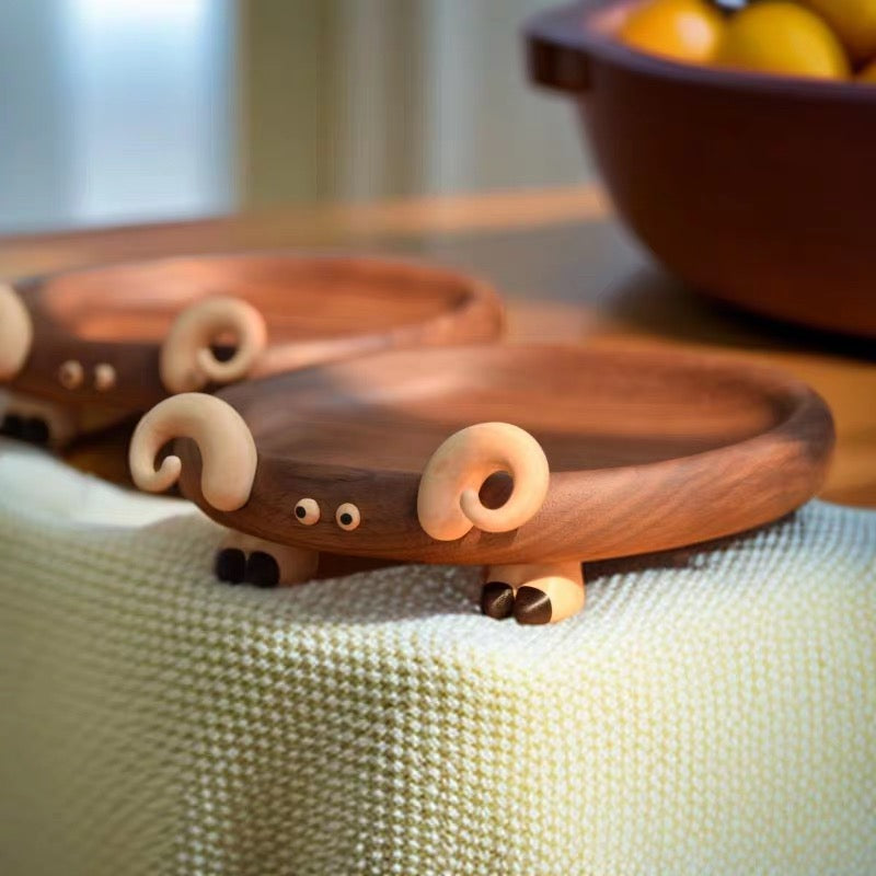 Adorable Lamb Walnut Storage Tray