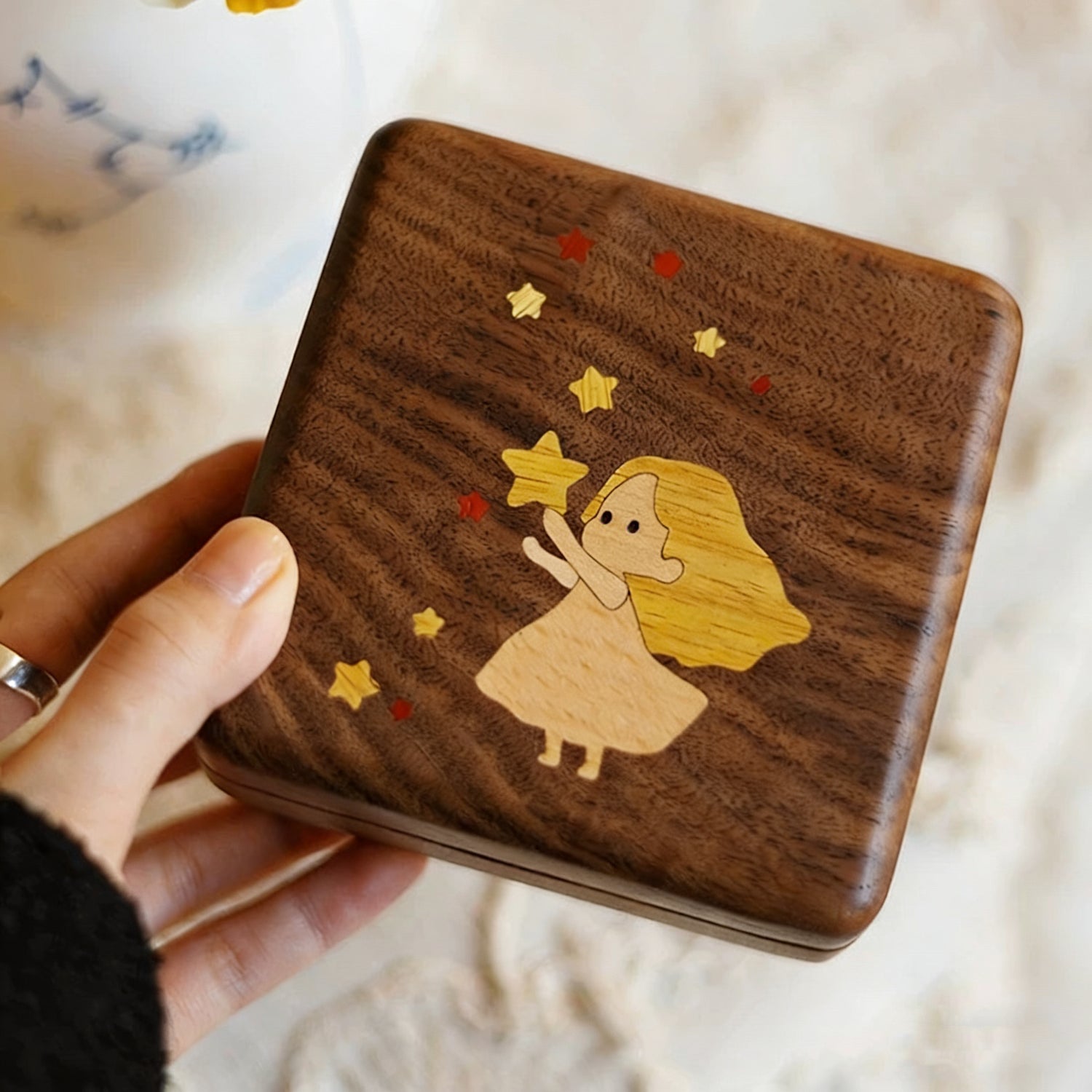 Stellary Walnut Wood Jewelry Box Collection