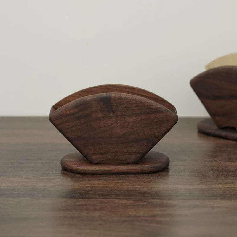 KAVÉ Aufbewahrungsbox für Kaffee, Zucker und Teebeutel aus Walnussholz