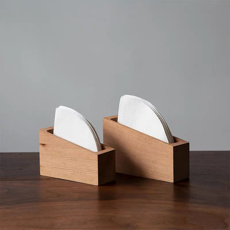 BrewBar Solid Wood V60 Coffee Filter Paper Holder