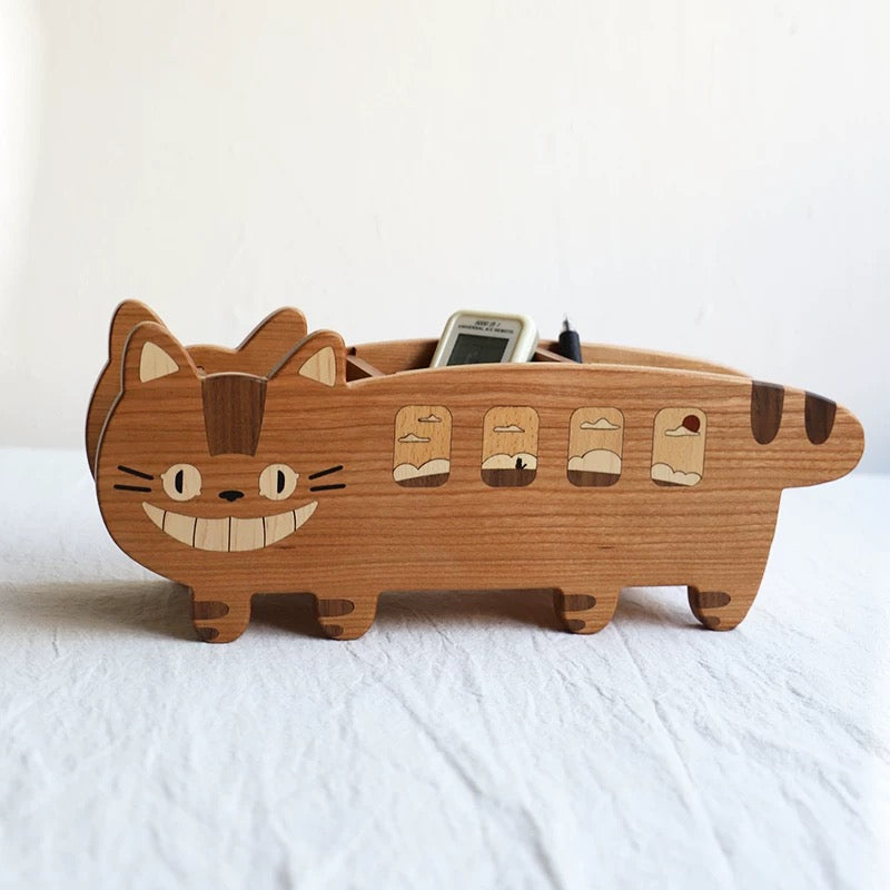 Toto Cherry Wood Desktop Organizer Box