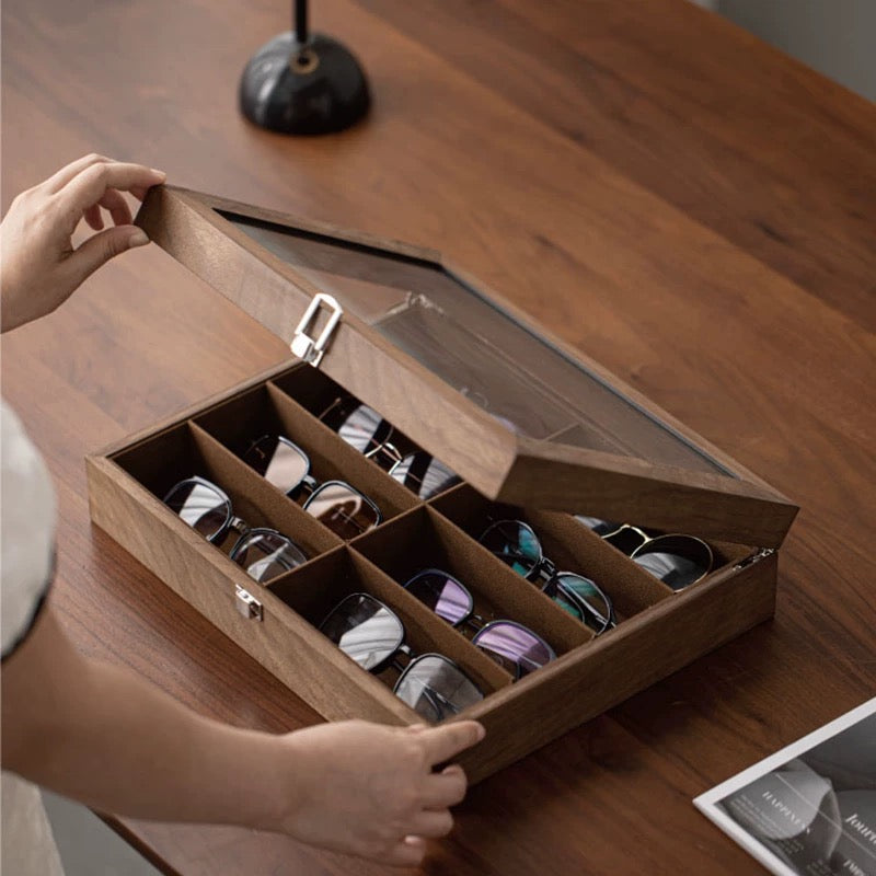 Ethan Solid Wood Glasses Organizer