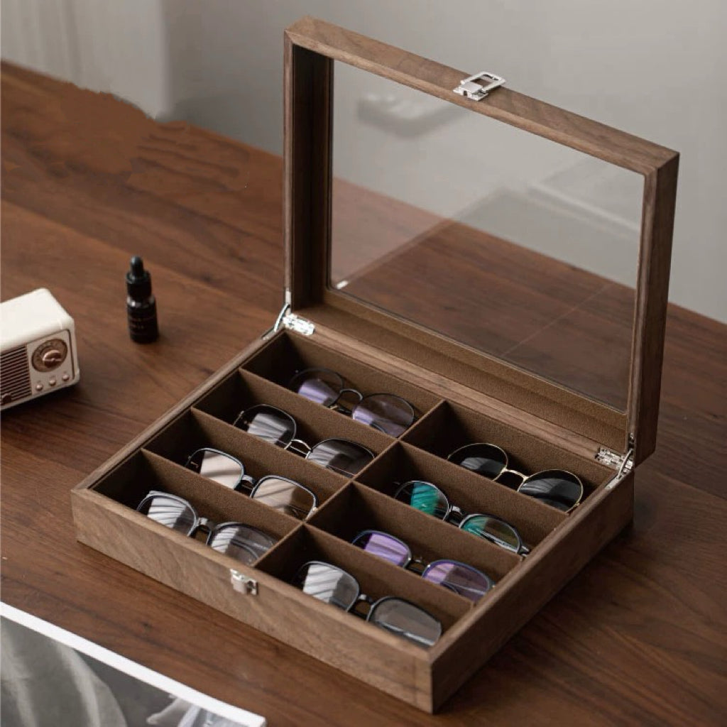 Ethan Solid Wood Glasses Organizer