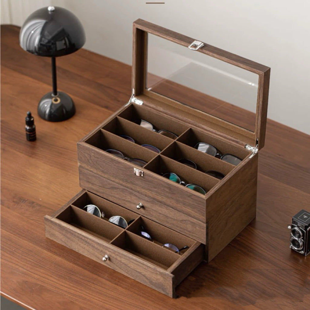 Ethan Solid Wood Glasses Organizer