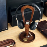 Kumo premium black walnut wood headphone stand