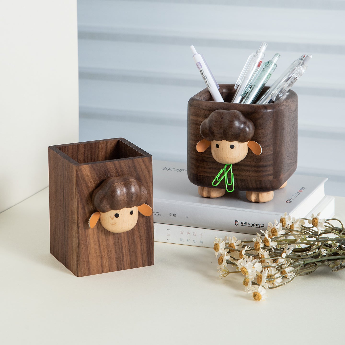 Lambie Walnut Pen Organizer