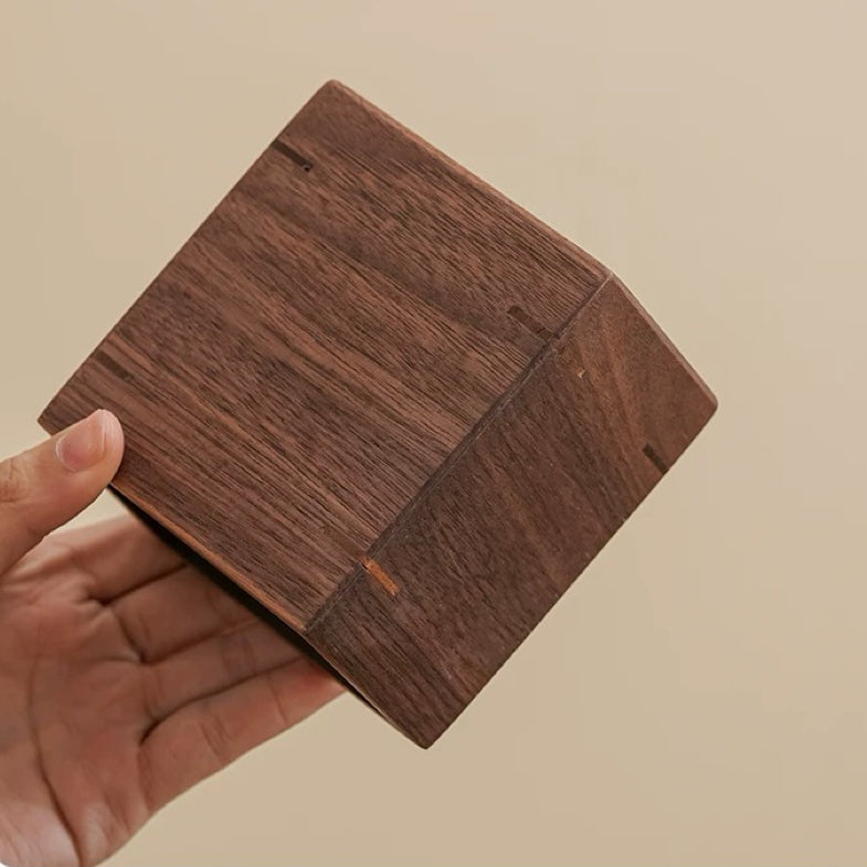 Luxury walnut wood six-piece tea utensil set