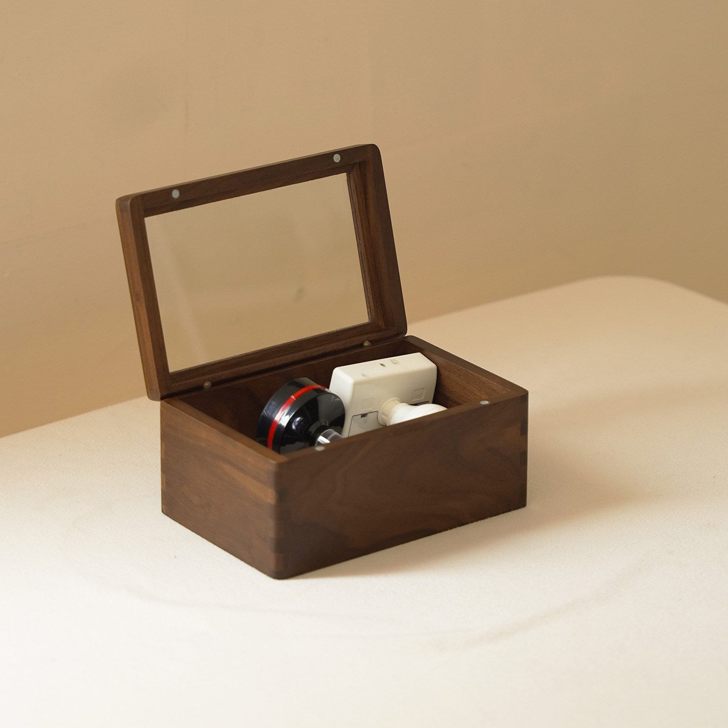 Markwell Solid Walnut Storage Organizer Box for Stamps