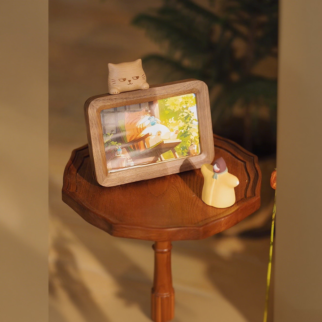 Meow Walnut Photo Frame