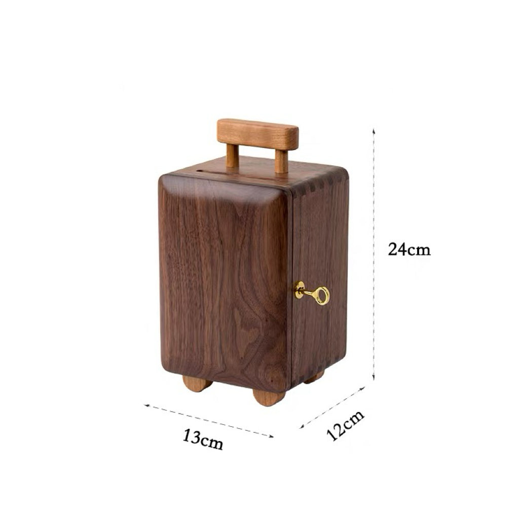 Minto solid wood coin storage bank